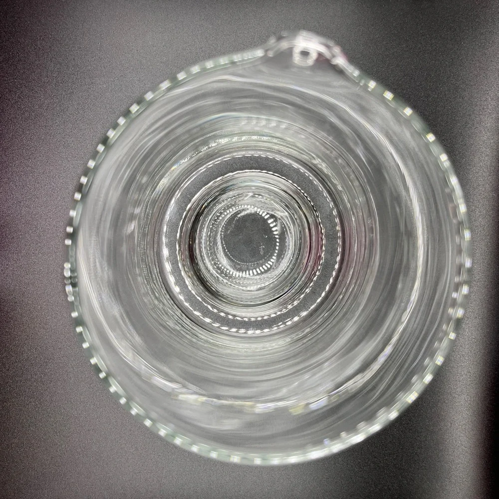 Vintage Princess House Etched Clear Glass Mid-Century Modern Martini Pitcher EUC